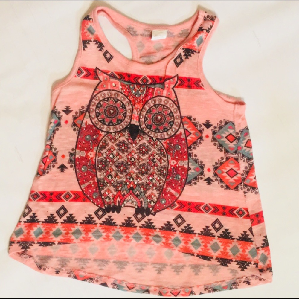 Girls Owl summer shirt! Size 10/12